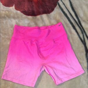 Vibrant Pink Bike Shorts with High Waistband
